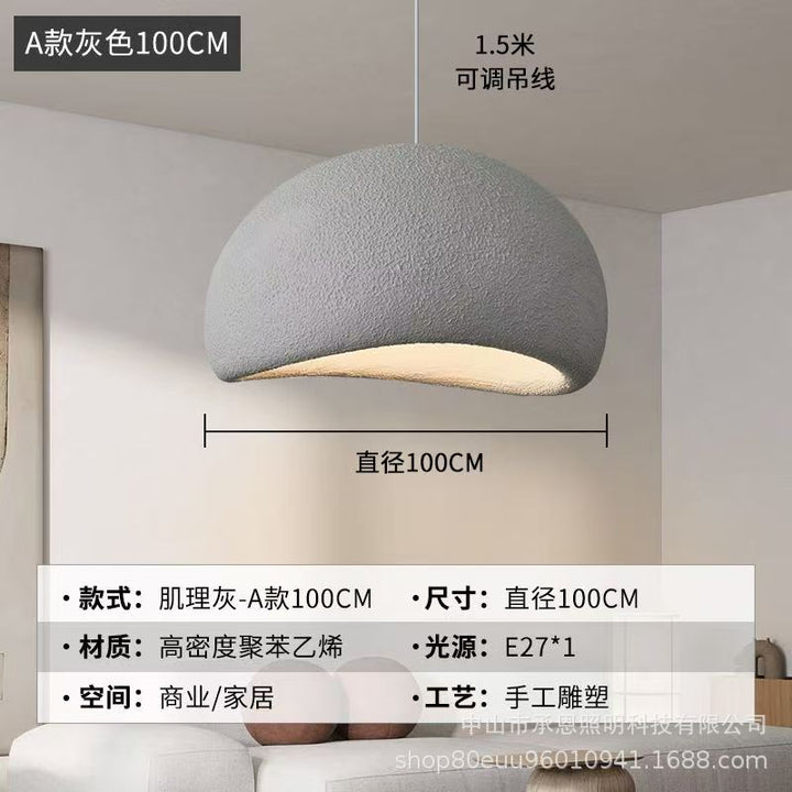 跨境设计师侘寂风吊灯奶油风服装店样板间民宿餐厅酒店挑空别墅灯