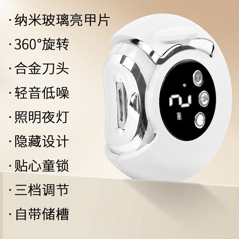 2-in-1 Electric Nail Clipper & Grinder – Rechargeable Auto Nail Trimmer for Baby, Kids & Adults