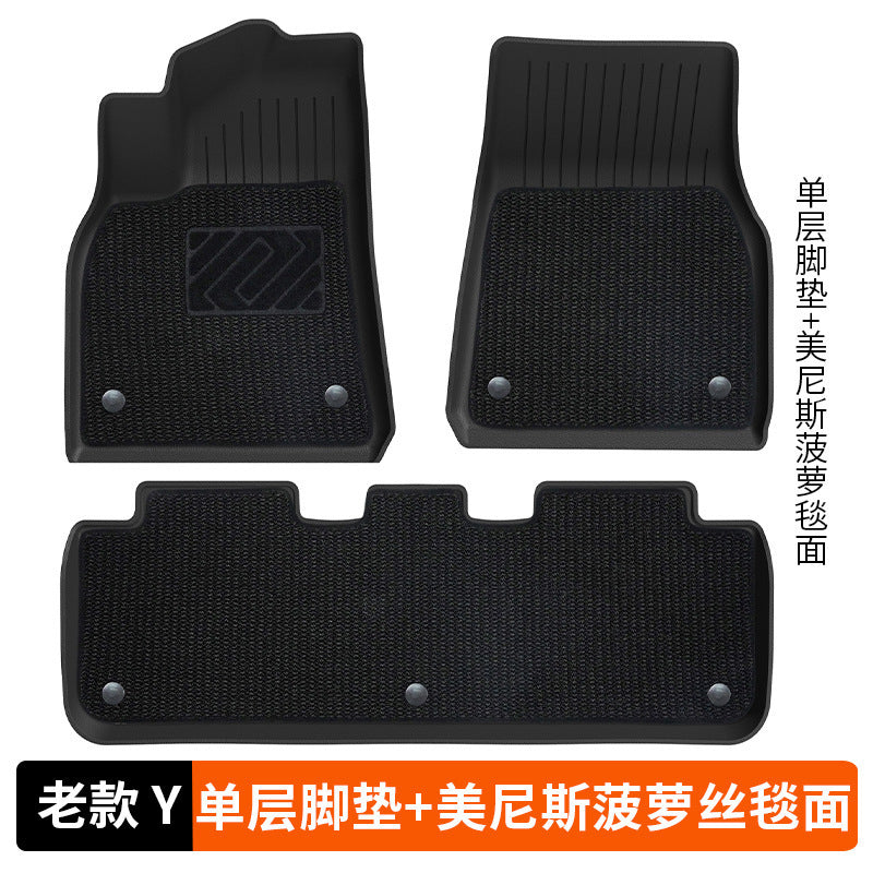 适用特斯拉ModelY脚垫model3Ytpe汽车丫特斯拉焕新y脚垫跨境服务