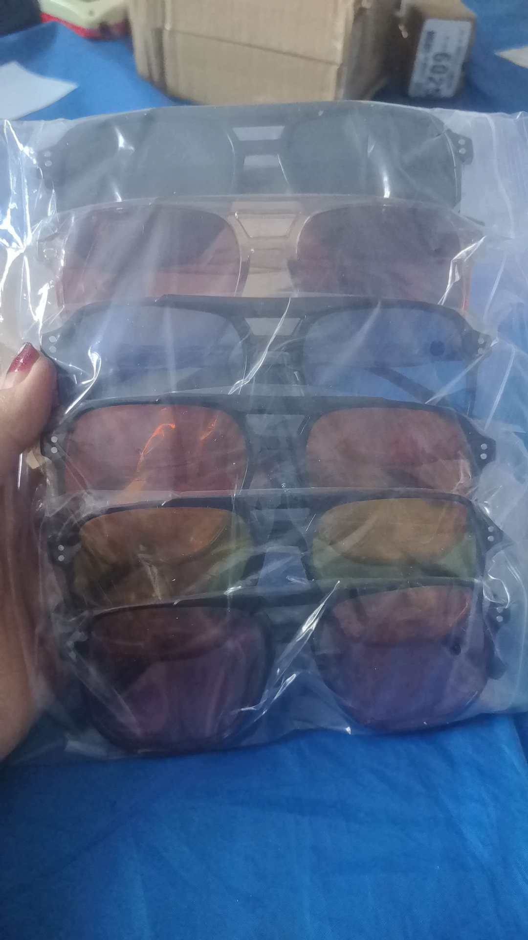 Vintage Double-Beam Sunglasses – Trendy Large Frame Ocean Lens Shades
