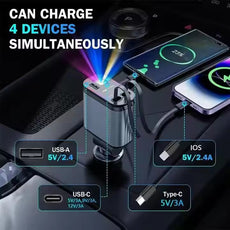 2026 New 180 Degree Rotation Custom Mobile Phone Car Charger