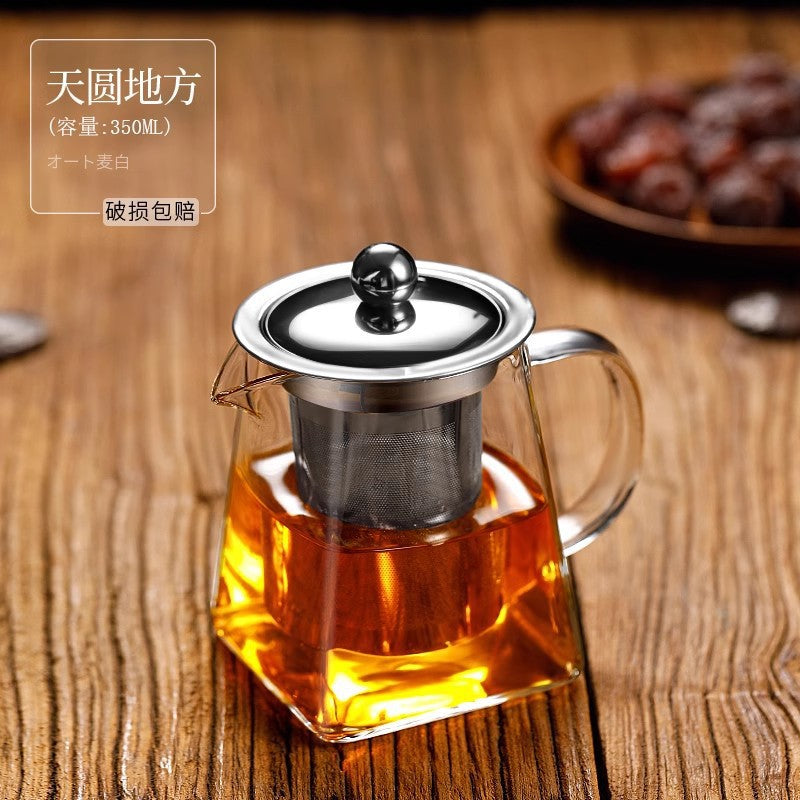 Glass Large Stainless Steel Set Home