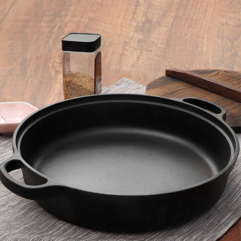 Cast Iron Frying Pan - Thickened Non-Stick Pan for Induction & Gas Stove
