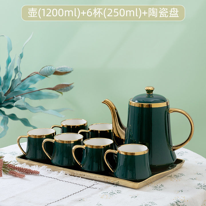 批发欧式陶瓷茶具高档水壶水杯杯具茶壶轻奢水具客厅茶杯杯子套装