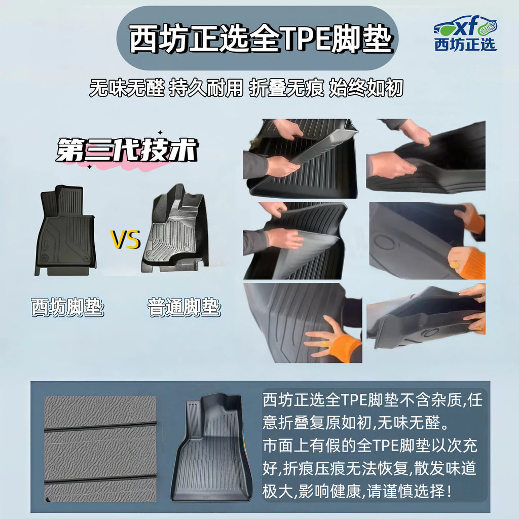 TPE脚垫欧拉5适用全tpe包围汽车脚垫专车专用高密加厚母婴级