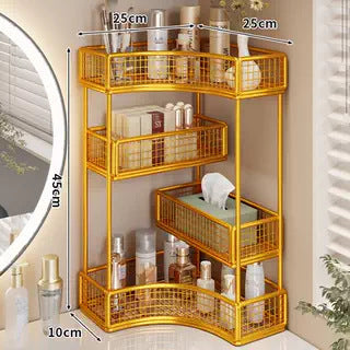 化妆品置物架厨房调料浴室纸巾储物架梳妆台护肤品口红杂物收纳盒