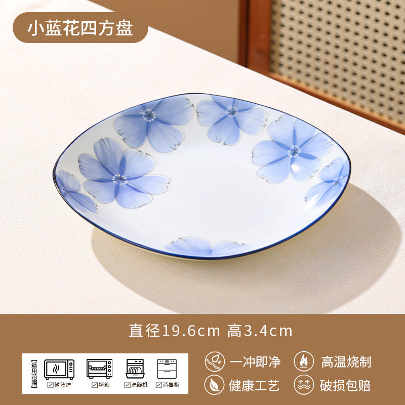 Ceramic Tableware Set Bowl Home High Temperature Underglaze Ceramic Bowl Porcelain Bowl Large Bowl Bowl & Plate