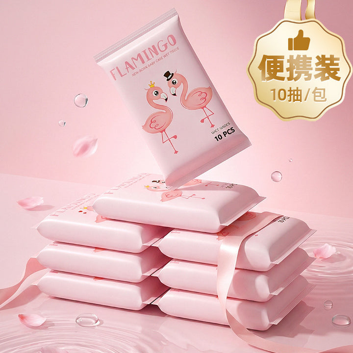 10片装湿纸巾湿巾婴儿十片抽无纺布湿巾纸母婴网店小礼品低价货源