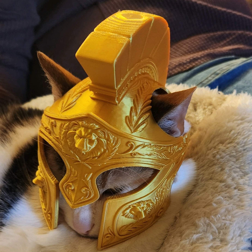 罗马百夫长猫头盔猫咪角色扮演用具 Roman centurion cat helmet