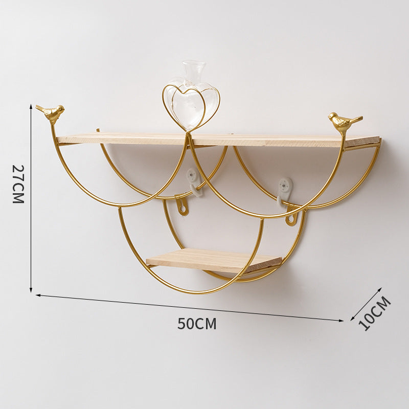 Living Room Hang Decor Light Luxury Hanging Decor Storage Shelf