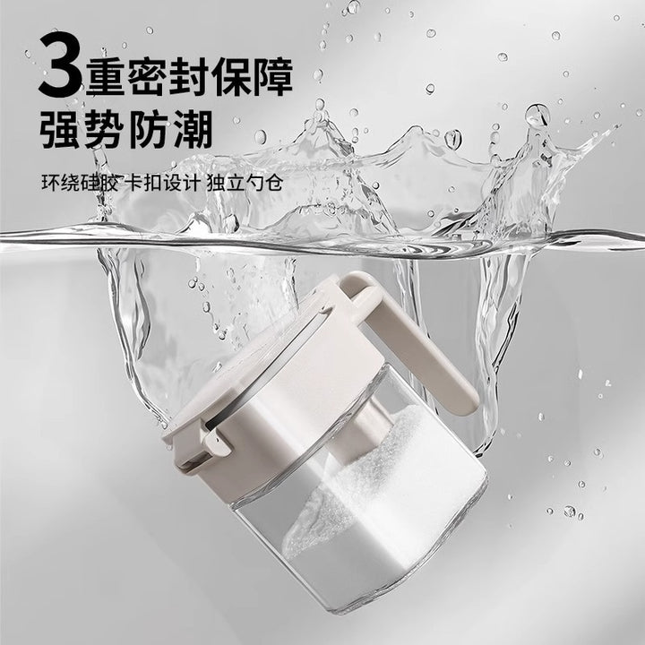 厨房调料罐家用调料瓶密封盐罐防潮调料收纳盒孜然玻璃调料盒