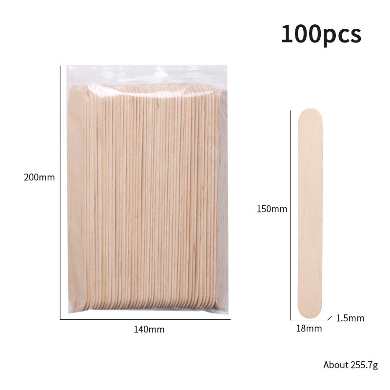 Multifunctional Wax Applicator Sticks – Disposable Wood Wax Spatula & Nail Color Mixing Sticks