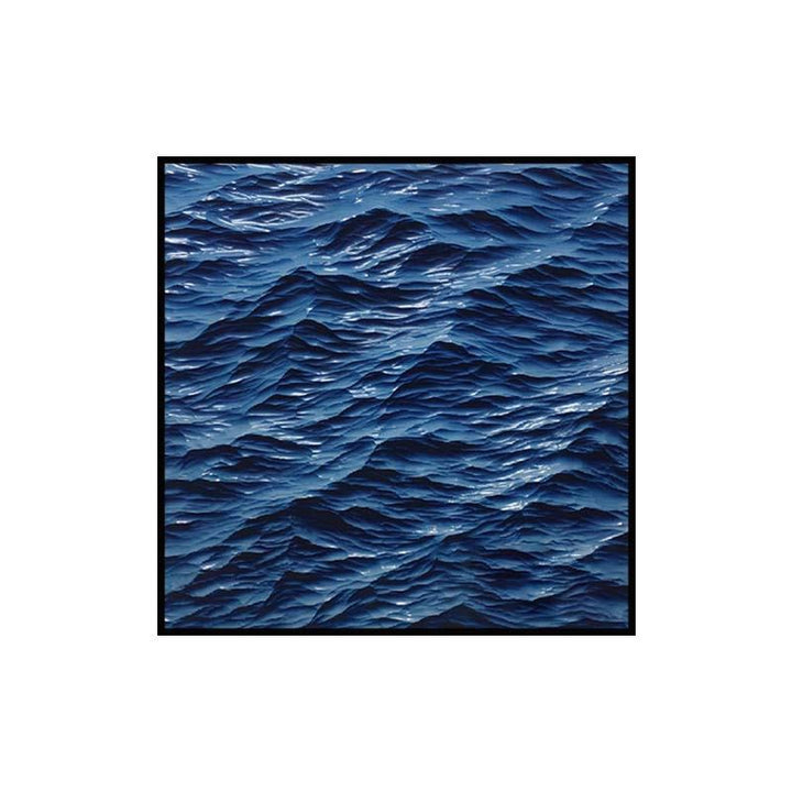 《掌心海》侘寂风海浪客厅装饰画蓝色卧室玄关平面喷绘背景墙挂画