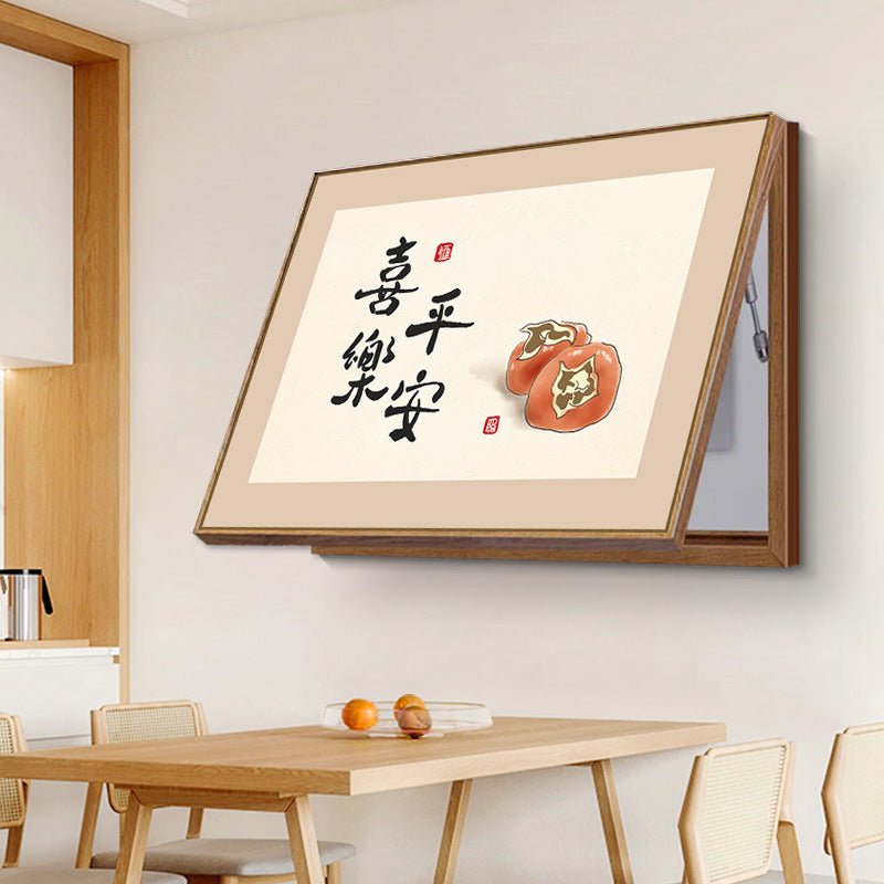 电表箱装饰画新中式餐厅配电箱信号箱遮挡挂画现代简约免打孔壁画