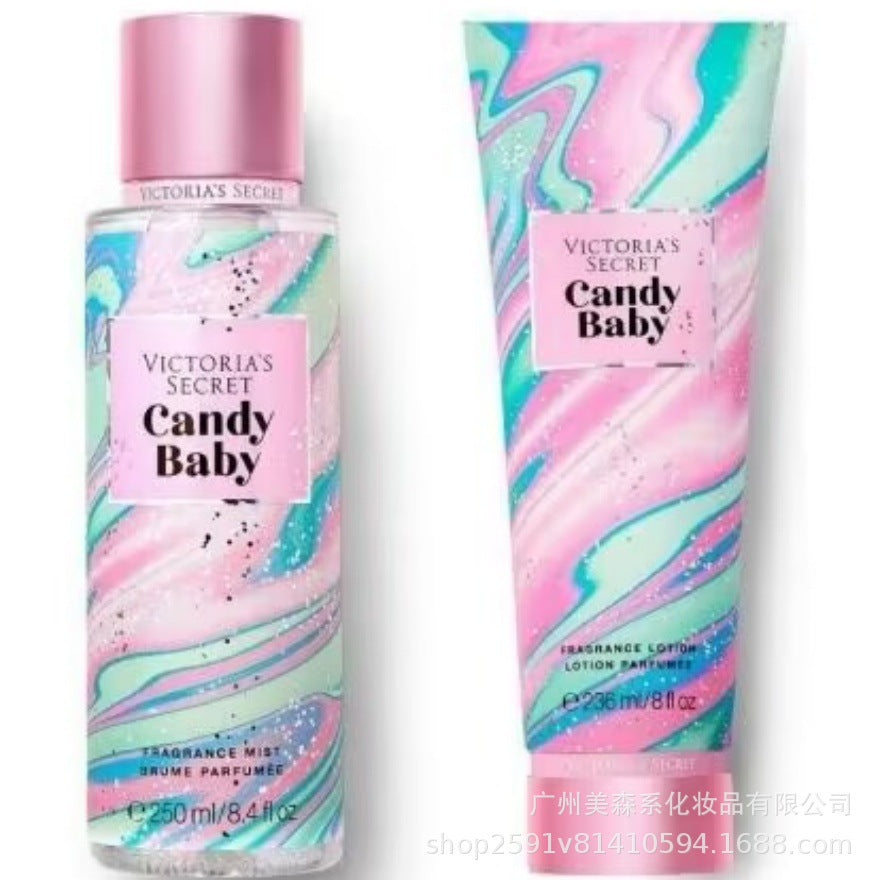 跨境维多利亚的秘密身体乳VS香氛喷雾套装滋润保湿持久留香爆款