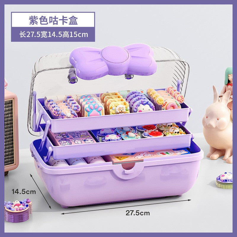 大容量化妆品收纳盒网红塑料防灰尘透明桌面手提式便携药品收纳箱
