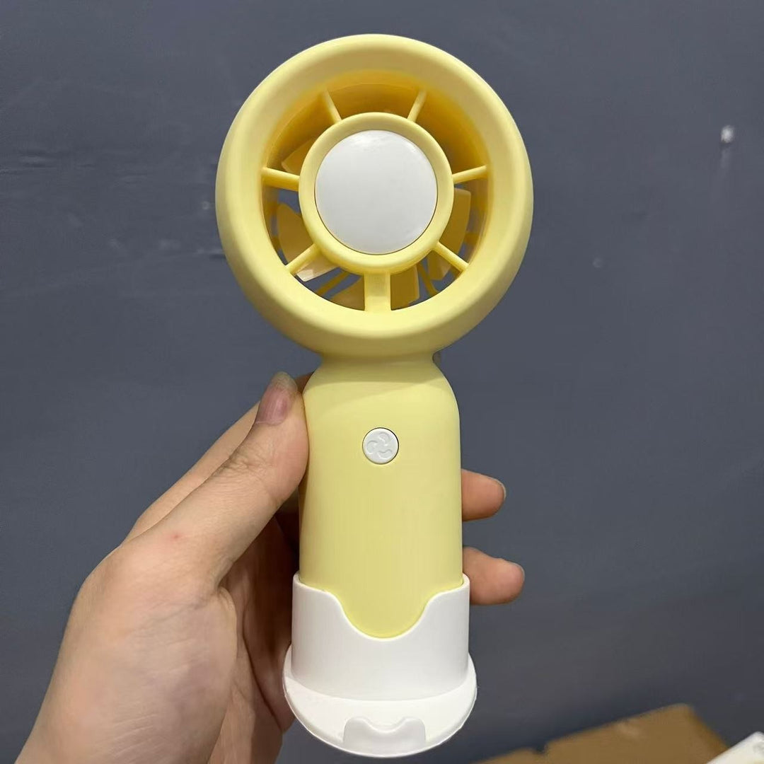 厂家新款无叶风扇手持长续航小风扇桌面便携可挂脖随身充电小电扇