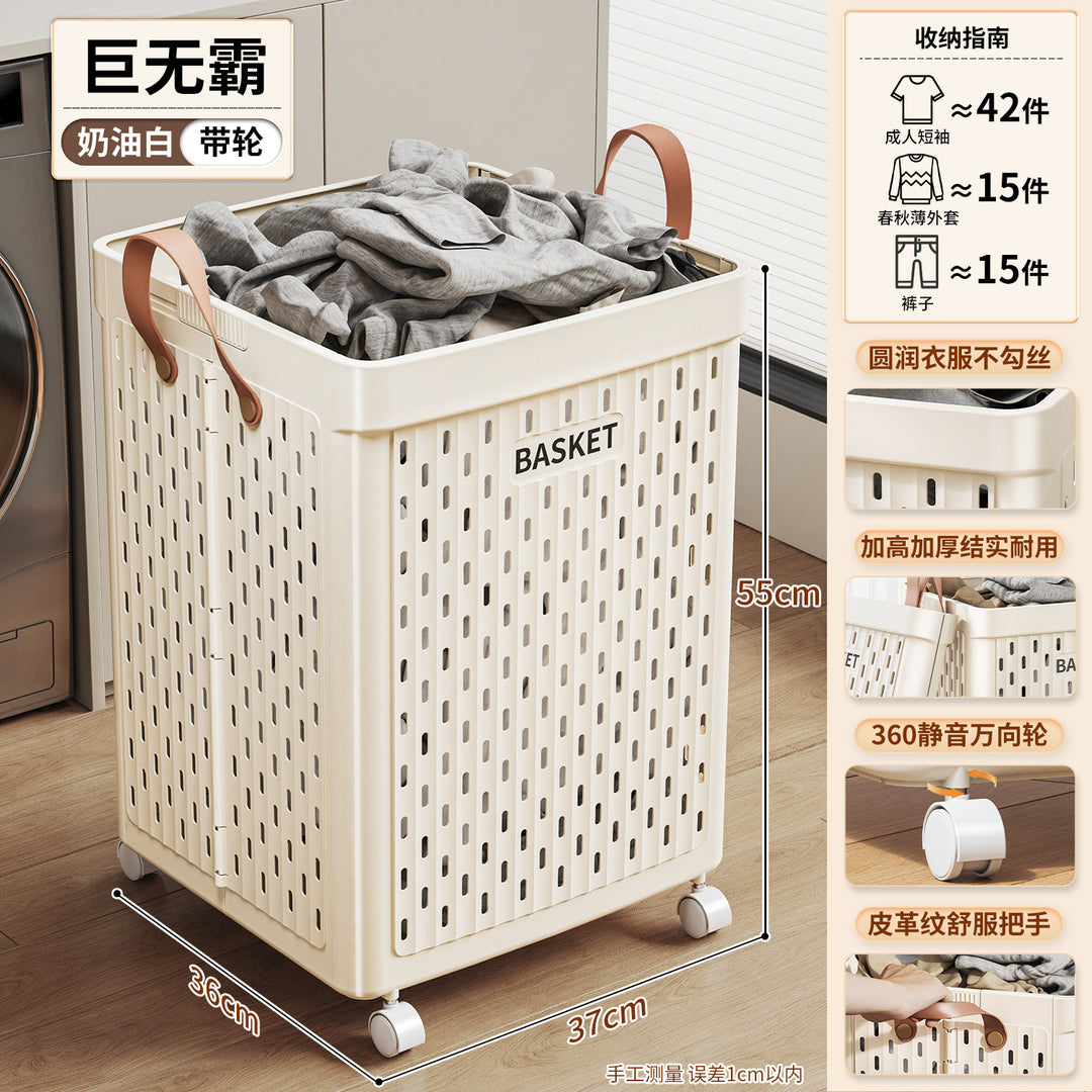 Large Capacity Foldable Laundry Basket – Collapsible Clothes Hamper for Bathroom