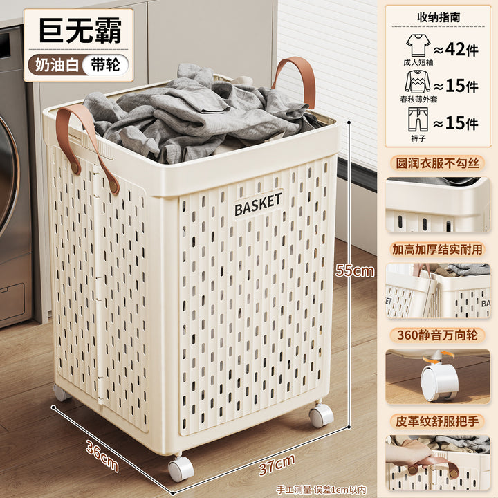 Large Capacity Foldable Laundry Basket – Collapsible Clothes Hamper for Bathroom