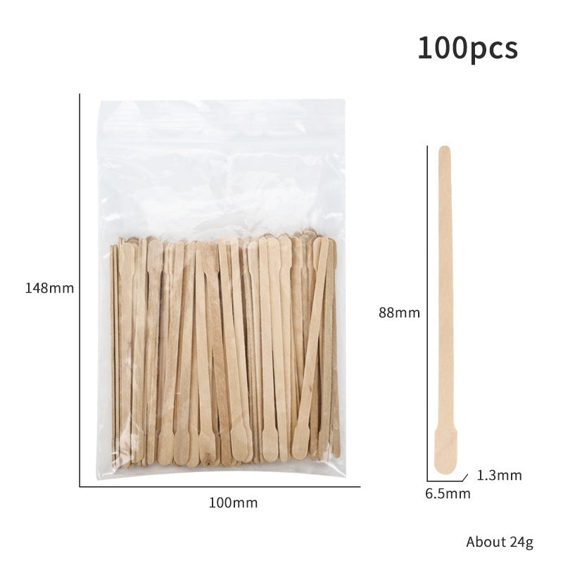 Multifunctional Wax Applicator Sticks – Disposable Wood Wax Spatula & Nail Color Mixing Sticks