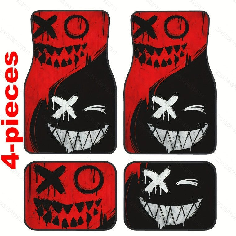TEMUVintage Nordic Car Foot Mat Carpet 4 Piece Set Stain Resistant Floor Mat TEMUFoot Mat Wholesale