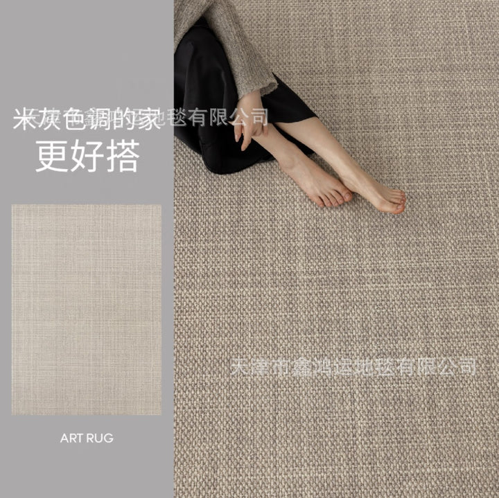 Large Stain Resistant French Wool Carpet Living Room Bedroom Light Luxury Premium