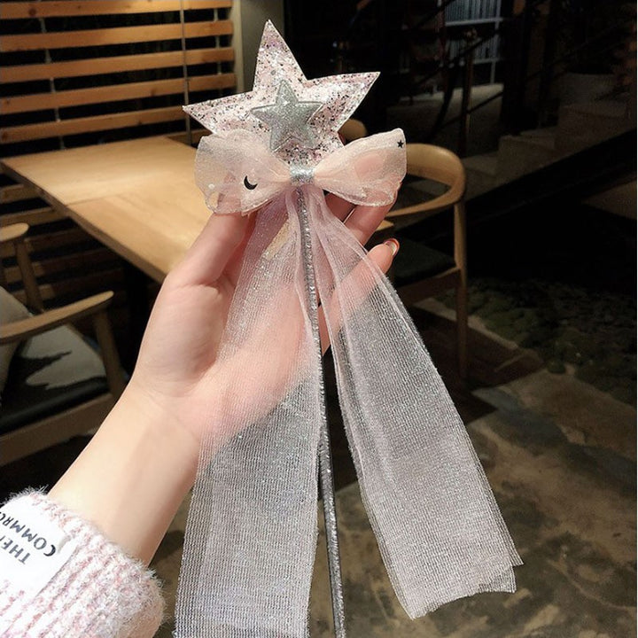 冰雪公主发饰魔法棒套装女孩饰品长头纱皇冠发箍生日礼物儿童头饰