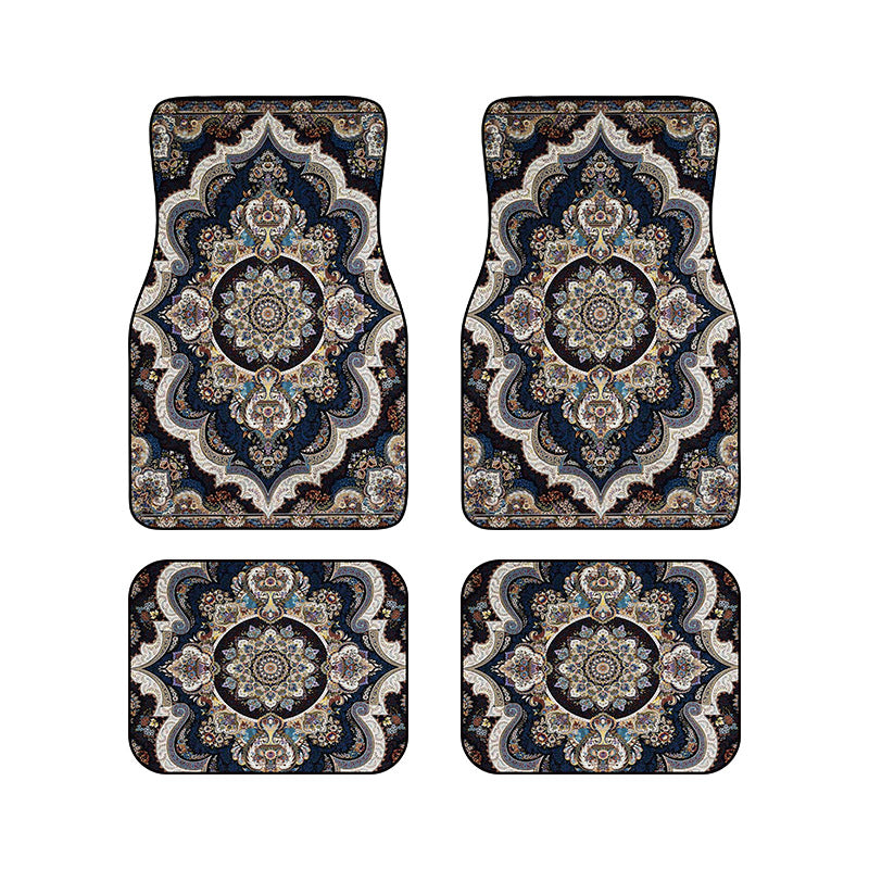 TEMUVintage Nordic Car Foot Mat Carpet 4 Piece Set Stain Resistant Floor Mat TEMUFoot Mat Wholesale