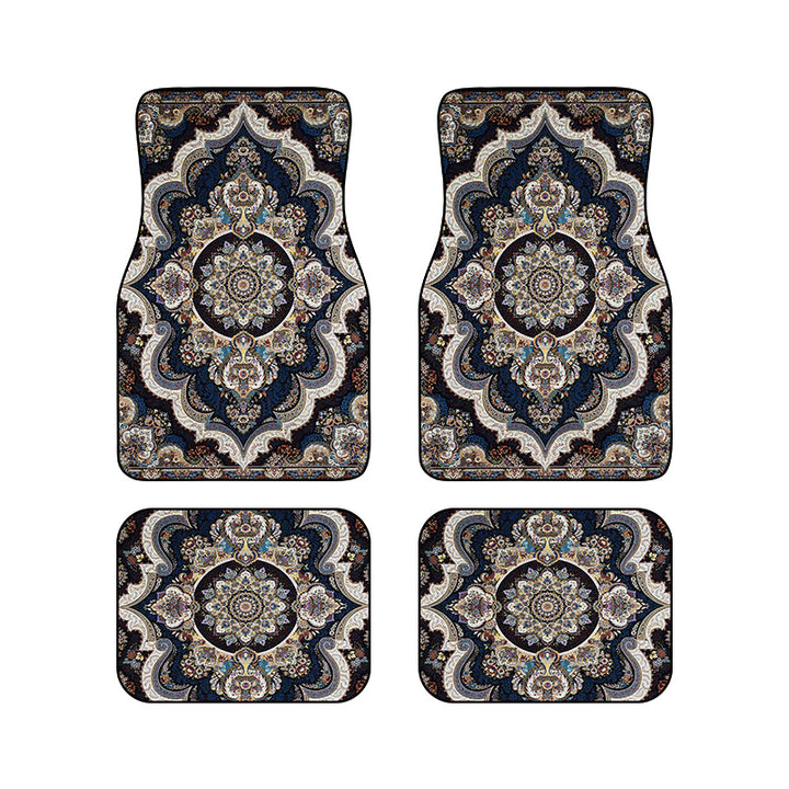 TEMUVintage Nordic Car Foot Mat Carpet 4 Piece Set Stain Resistant Floor Mat TEMUFoot Mat Wholesale