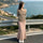 Striped Off-Shoulder Loose Blouse & Slip Dress Two-Piece Set – Elegant Casual Outfit