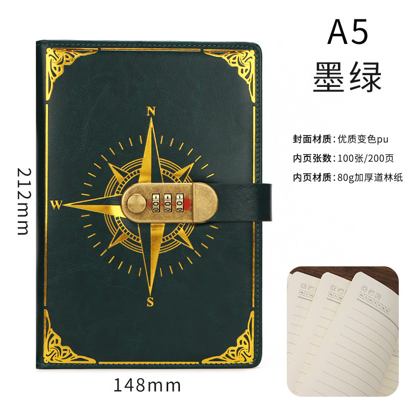 Password Locked A 5 Diary Journal – Thick Hardcover Notebook with Lock