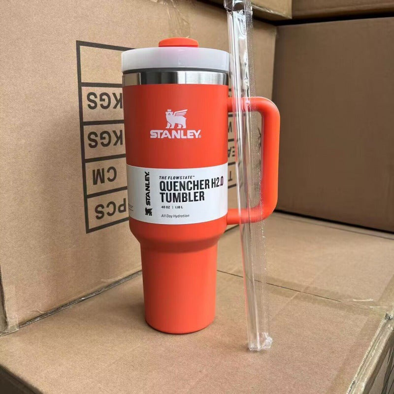 新款史丹利STANLEY2代40oz手柄杯双层不锈钢保温保冷汽车杯冰霸杯