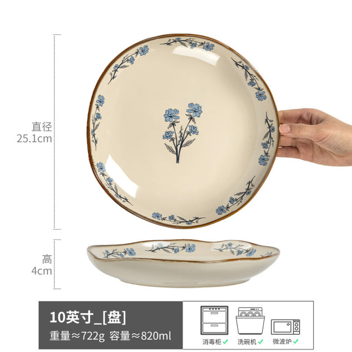 Bowl Vintage Ceramic Bowl Home Plate Tableware Bowl Plate Wholesale Export