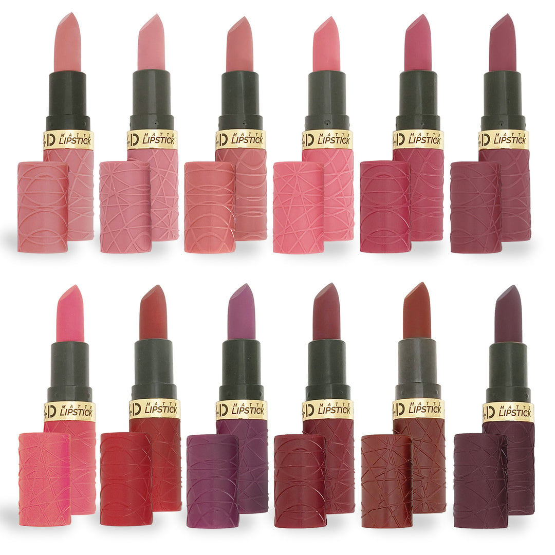 哑光口红6支装跨境12色豆沙色裸色丝滑Matte lipstick套装批发