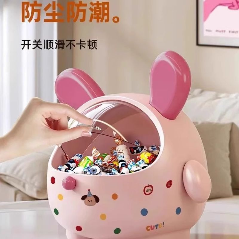 创意墩墩狗发饰盒桌面大容量防尘收纳盒儿童发圈头绳储物首饰盒子
