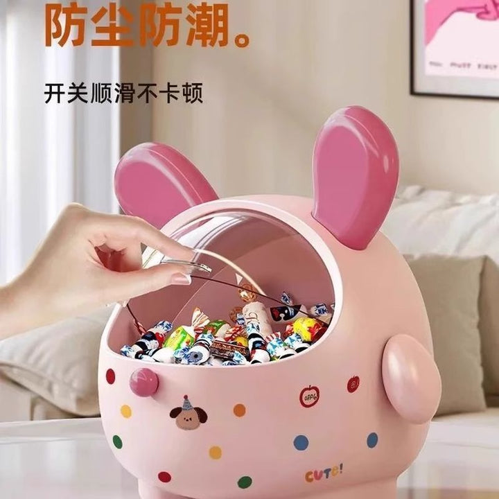 创意墩墩狗发饰盒桌面大容量防尘收纳盒儿童发圈头绳储物首饰盒子
