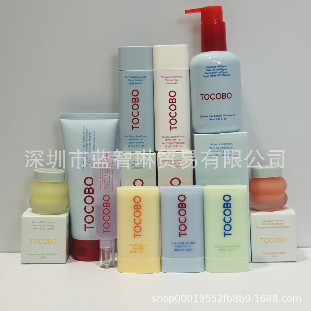 跨境 韩国TOCOBO防/晒霜水感精华防/晒棒眼霜维他命光感柠檬唇膜