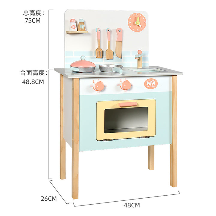 丹麦儿童过家家岁6厨房煮饭玩具仿真声光冰箱套装模拟做饭木灶台