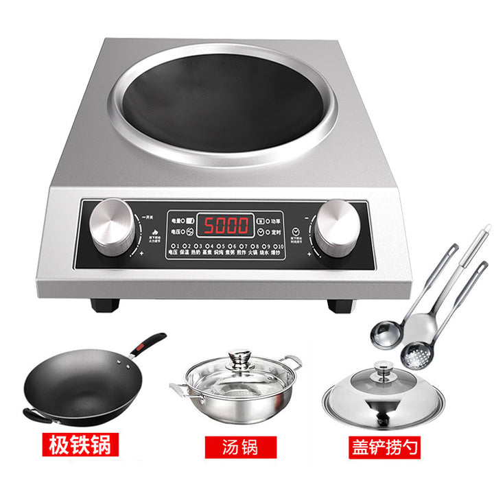 半 球凹面电磁炉5000W大功率家用新款凹灶电池炉厂家3500W猛火灶