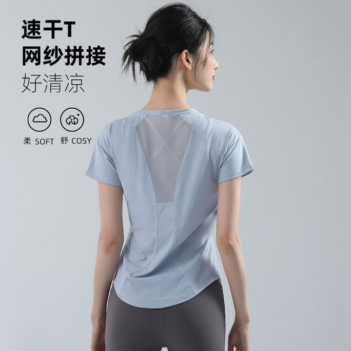Summer Thin Slimming Sports Women Fitness Short Sleeve