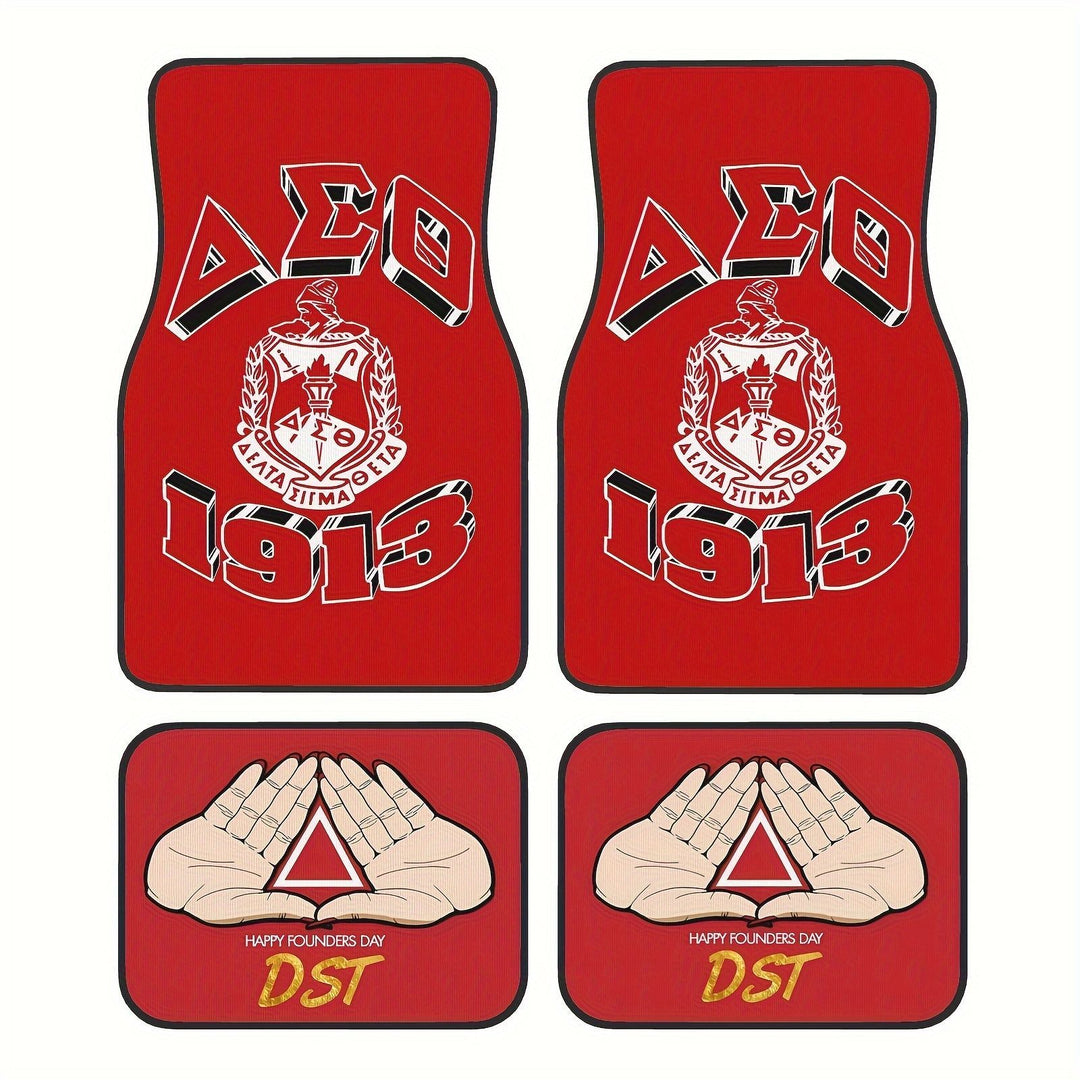 TEMUVintage Nordic Car Foot Mat Carpet 4 Piece Set Stain Resistant Floor Mat TEMUFoot Mat Wholesale