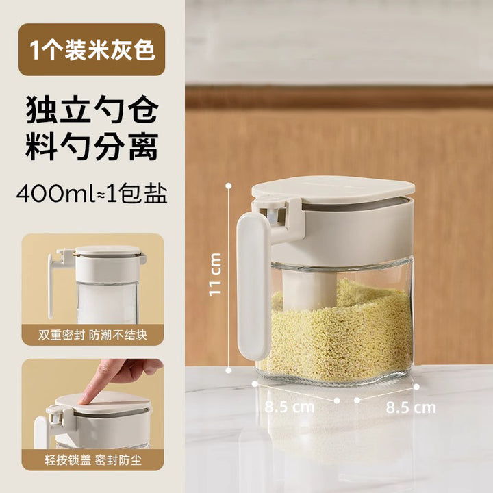 厨房调料罐家用调料瓶密封盐罐防潮调料收纳盒孜然玻璃调料盒