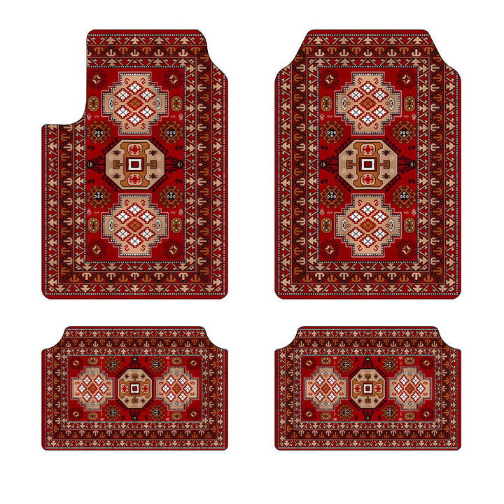 TEMUVintage Car Stain Resistant Durable Foot Mat 4 Piece Set Wholesale