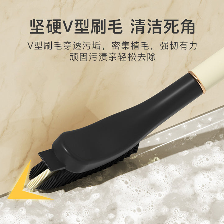 长柄多功能缝隙刷带夹子铲子家用厨房死角软毛清洁刷硬毛刷子批发