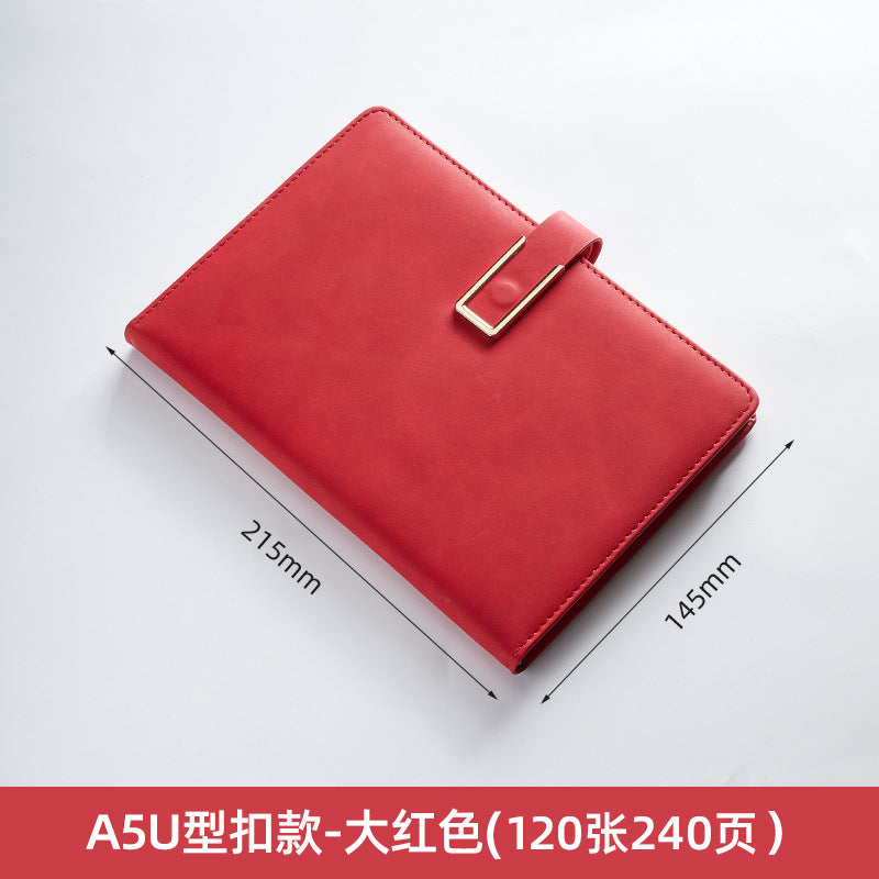 笔记本定制logo带扣学习办公商务文具本子会议记录本订制记事本子