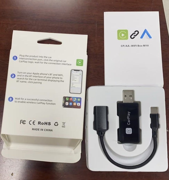 iPhone Wired to Wireless Car Play AIBOX – Screen Mirroring Adapter