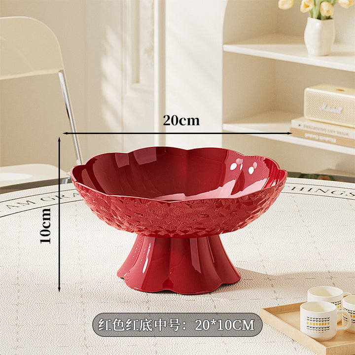 Luxury Fruit Plate with Bow Detail - High-End Living Room Decor & Candy Tray