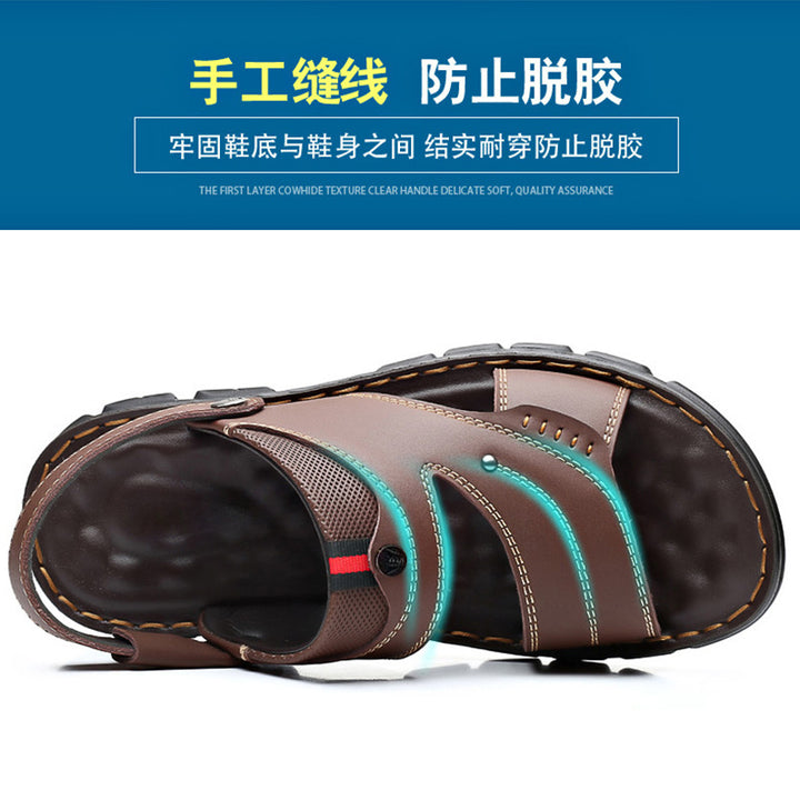男士夏季凉鞋新款时尚休闲沙滩鞋软底拖鞋两用凉拖一体潮流百搭鞋