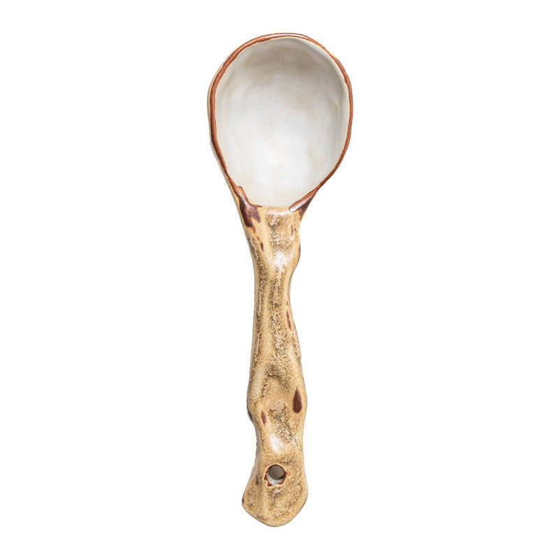 Aesthetic Ceramic Soup Spoon – Home Kitchen
