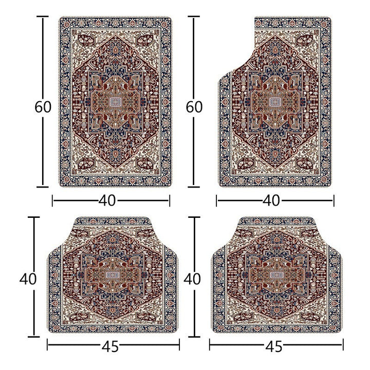 temu Car Foot Mat Vintage Entryway Stain Resistant Durable Floor Mat